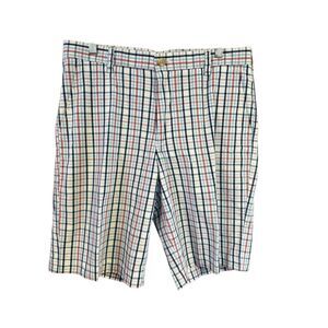 Izod Mens Plaid Golf Shorts Sz 33 NWOT